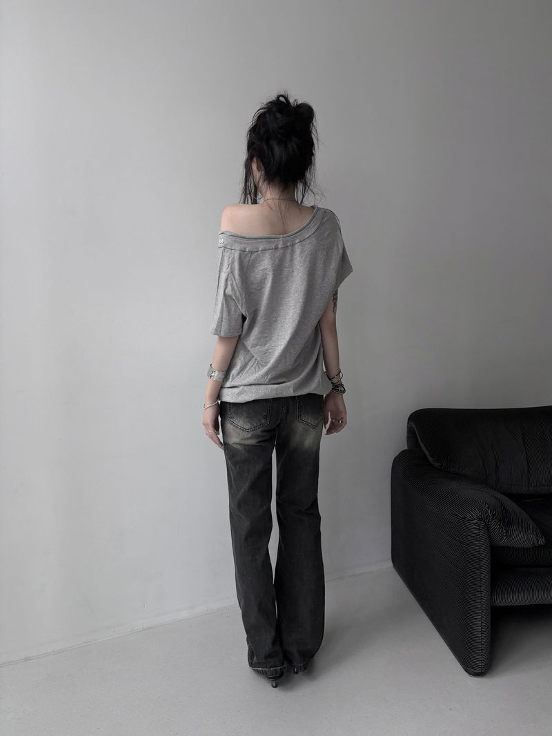 cat brush wide denim