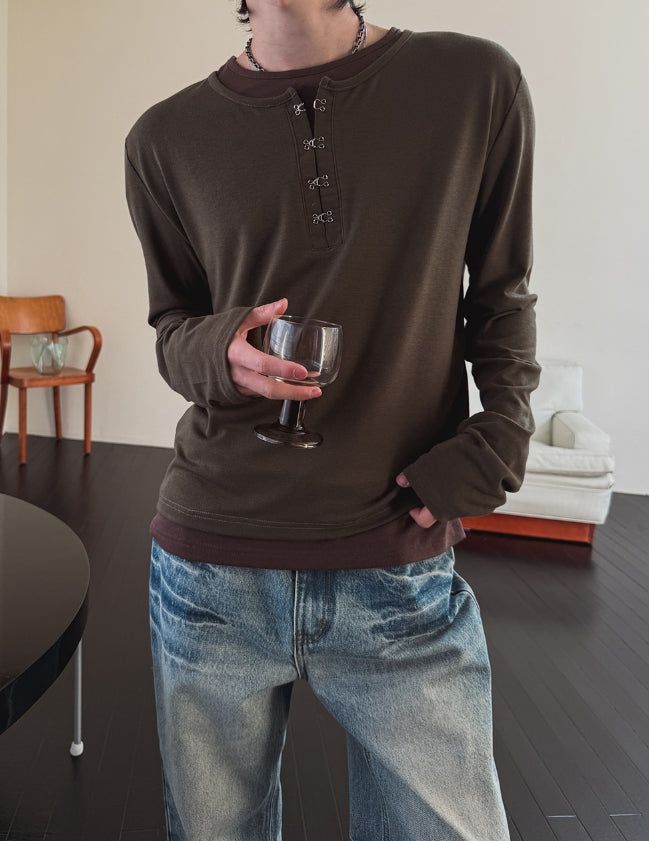 ルーキーズバックルレイヤード長袖Tシャツ