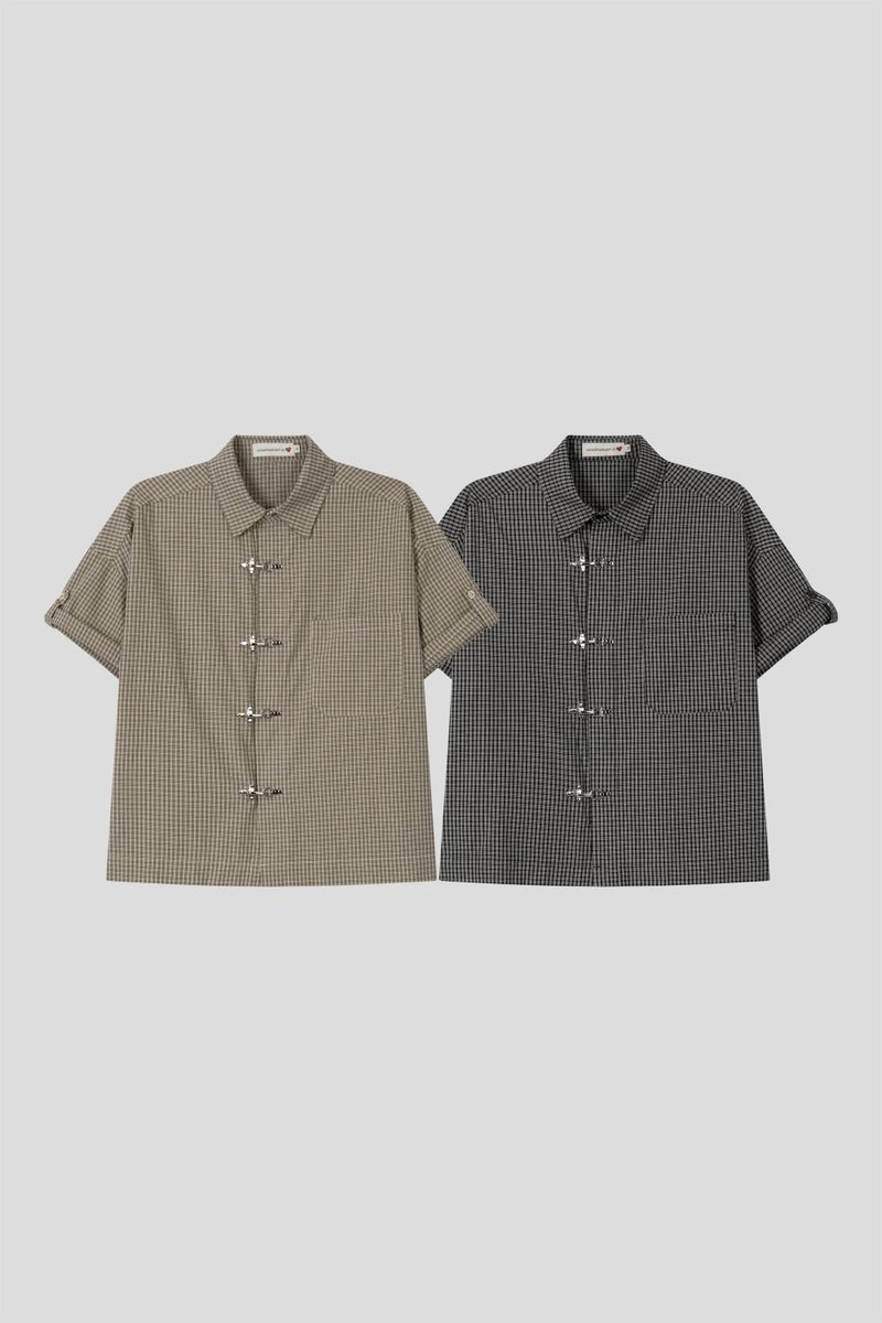 crop buckle shirt(2colors)
