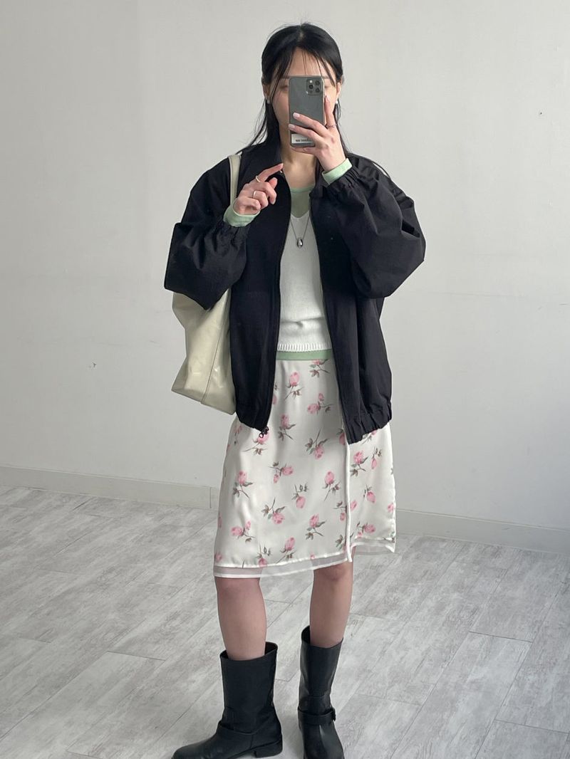 Comment Collar Loose Fit Wind Jumper