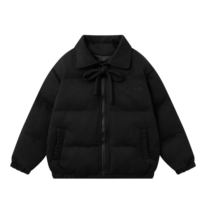 Sweet Ribbon Corduroy Padded Jumper