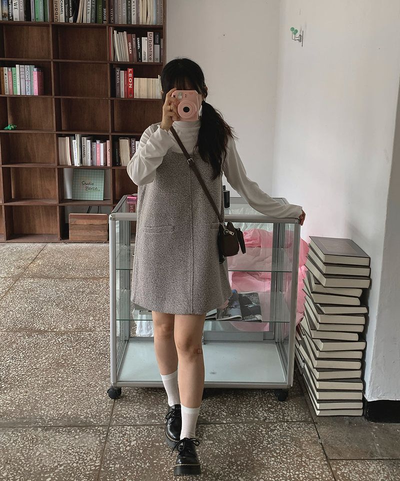 Winter Bouclé Bustier Mini Dress