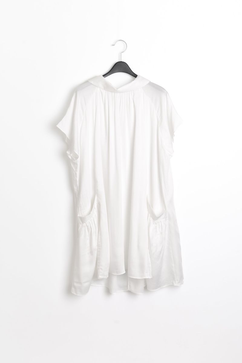 mock neck shirring pocket ops(3colors)