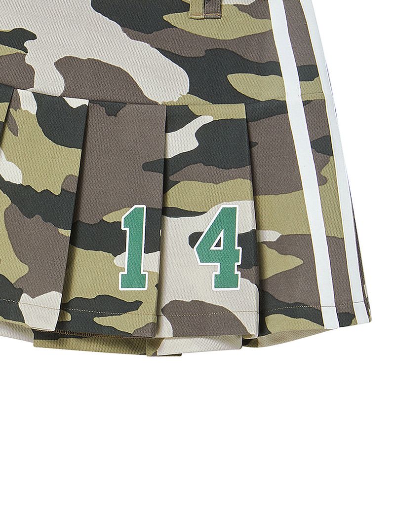 PLEATS WRAP SKIRT (CAMO)
