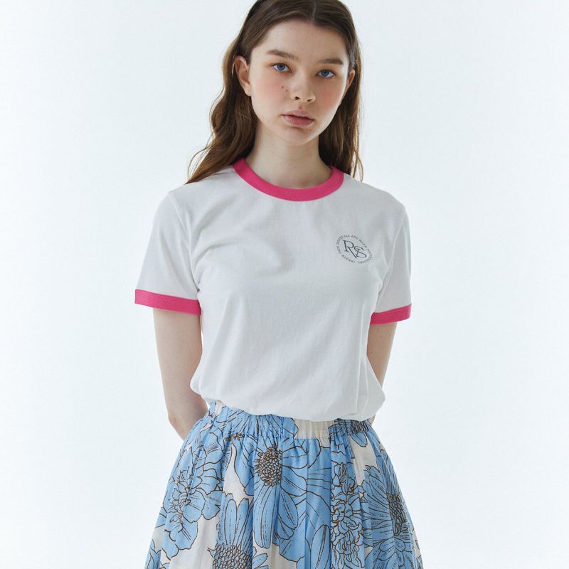 RAVEROUS(レイバロス)の「RVS Ringer T-Shirt Pink(Tops)」