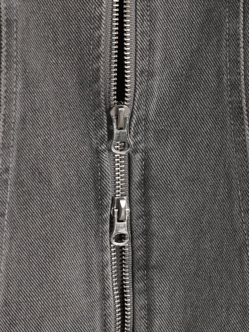 Crop Biker Washing Jacket