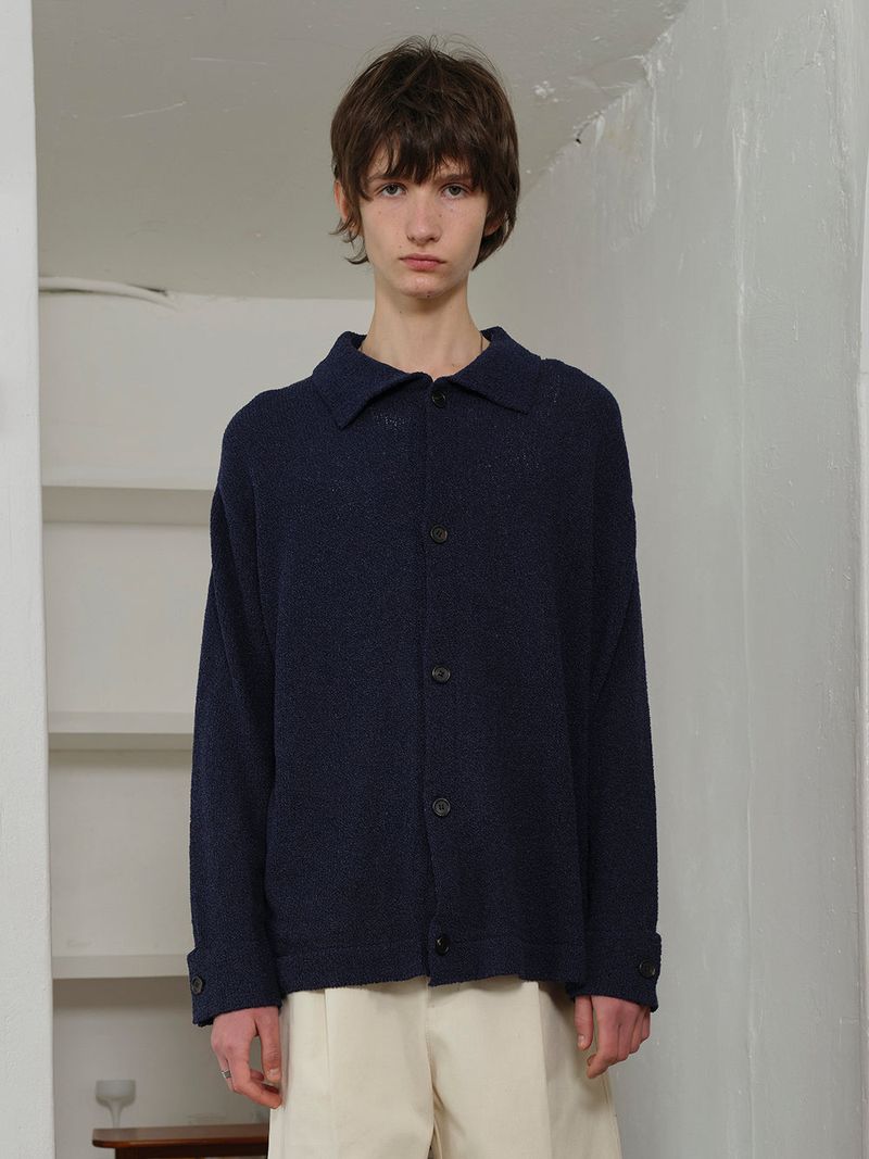 COLLAR CARDIGAN NAVY