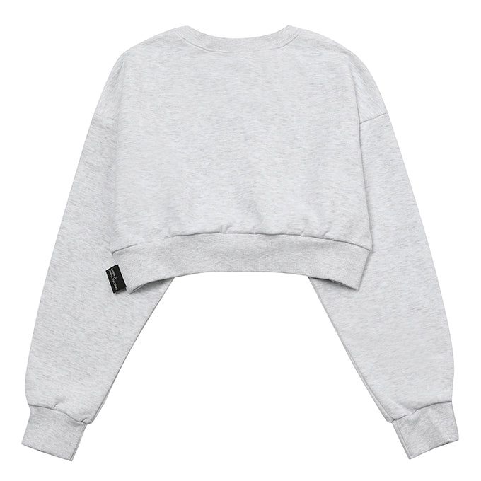 WHITE ATHR CROP SWEATSHIRT
