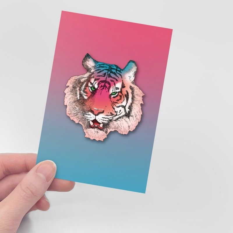 TROPICAL TIGER POST CARD