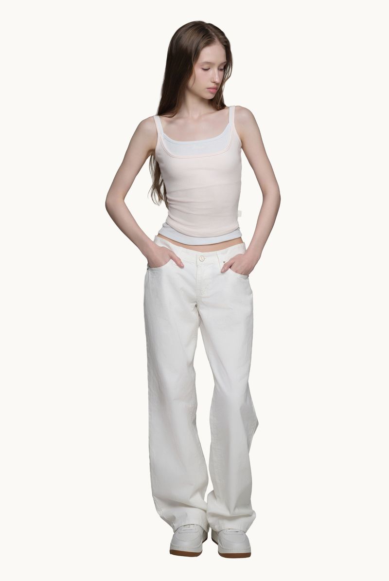 Doubles soft layered camisole top, Pink