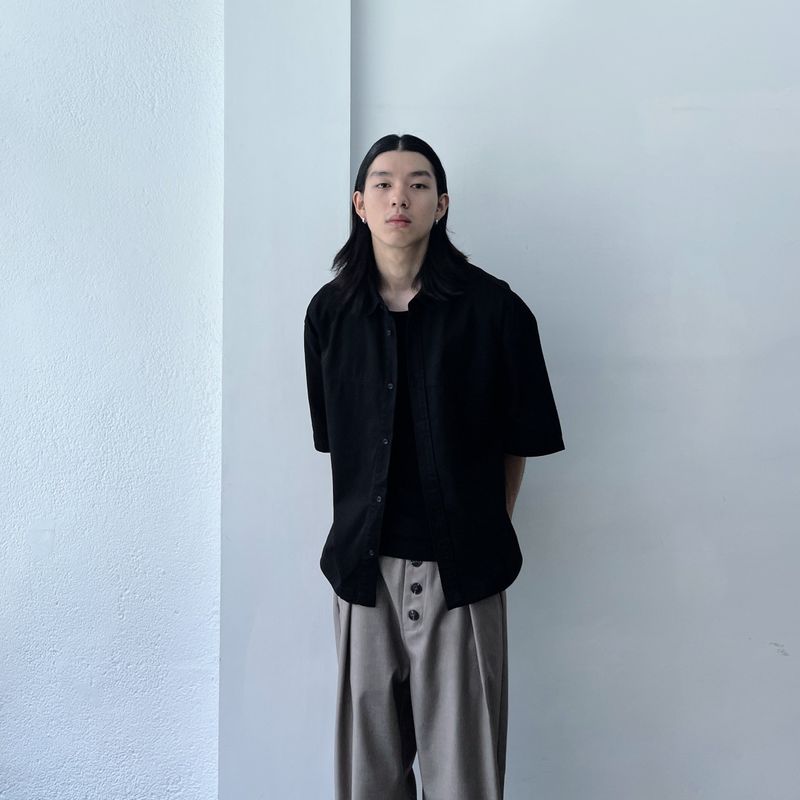 Black Line Structure Shirt