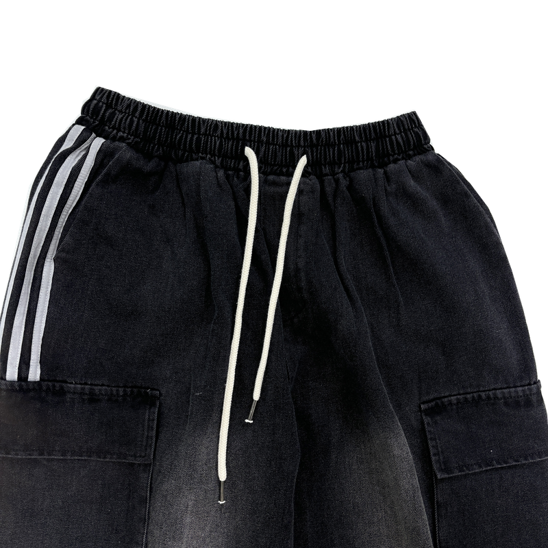  denim track cargo pants