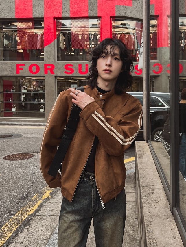 2PLAN（ツープラン）の「Taping Biker Suede Jacket（Jackets/Outerwear）」