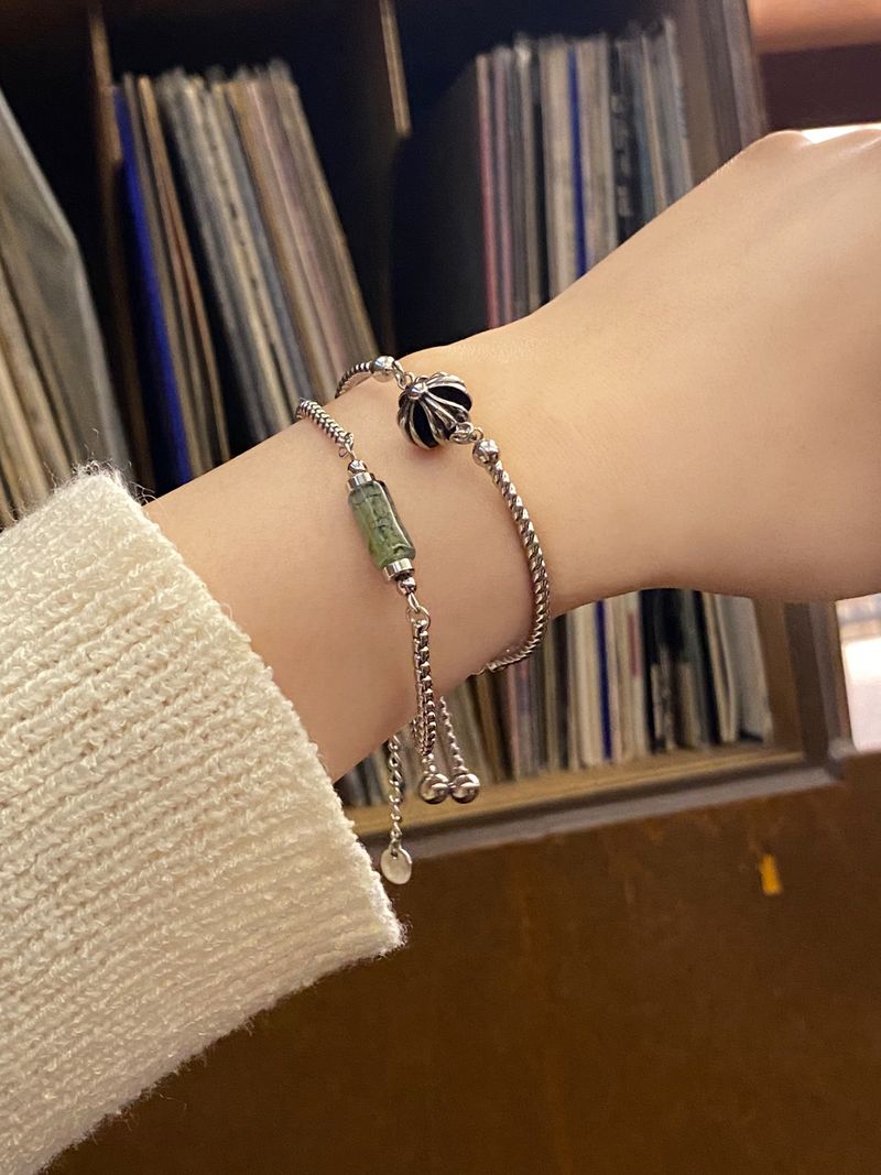 antique cross ball bracelet