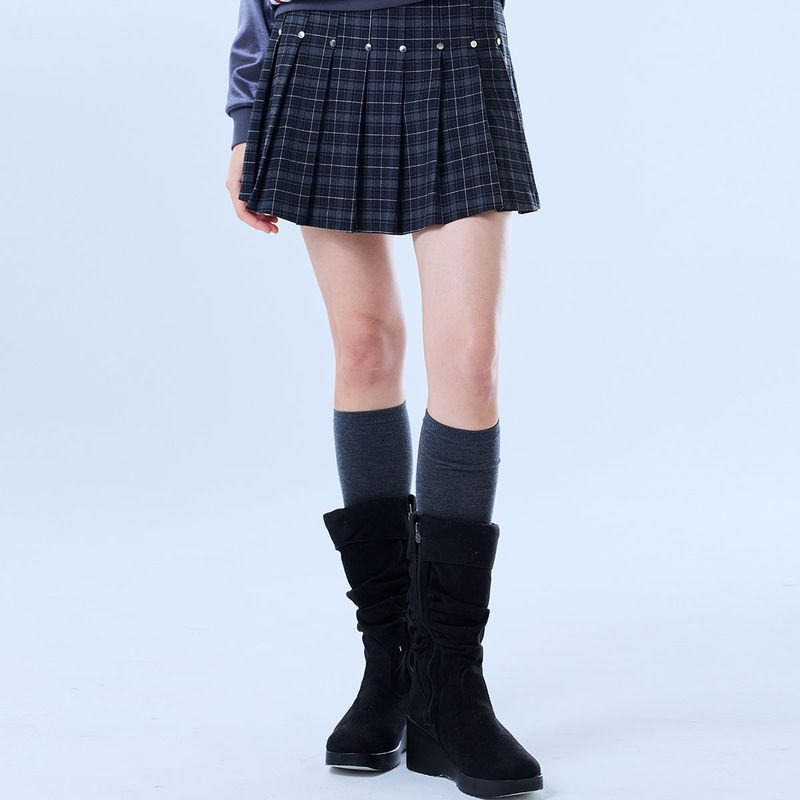 LUVISTRUE（ラブイズトゥルー）の「FS PLEATS SKIRT (CHARCOAL)（Skirts）」