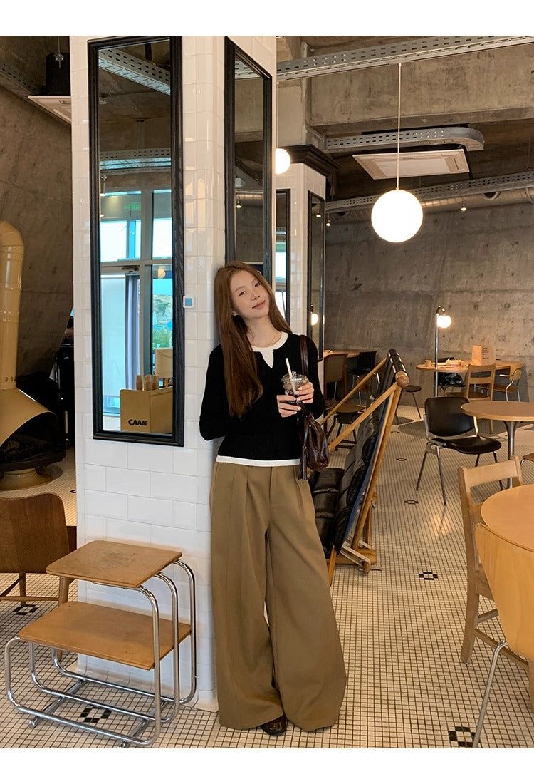 Super Pintuck Wide Cotton Pants