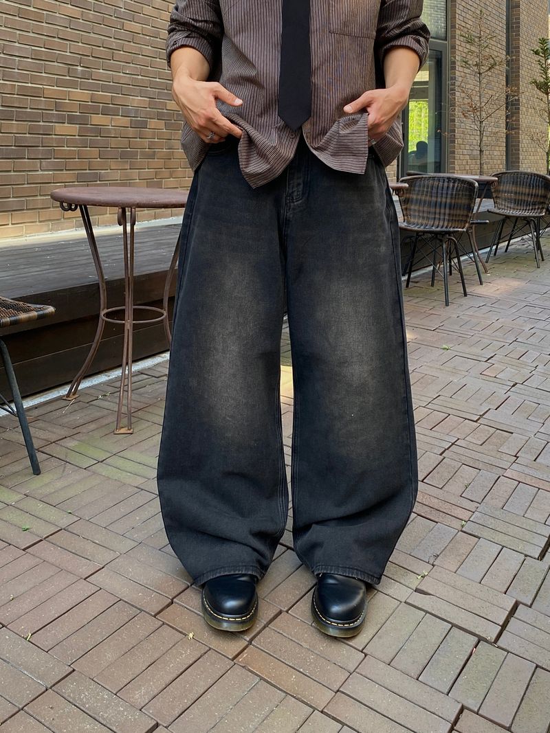 SSROOM(エスエスルーム)の「Core Black Teen Denim Pants(BLACK)(Pants)」