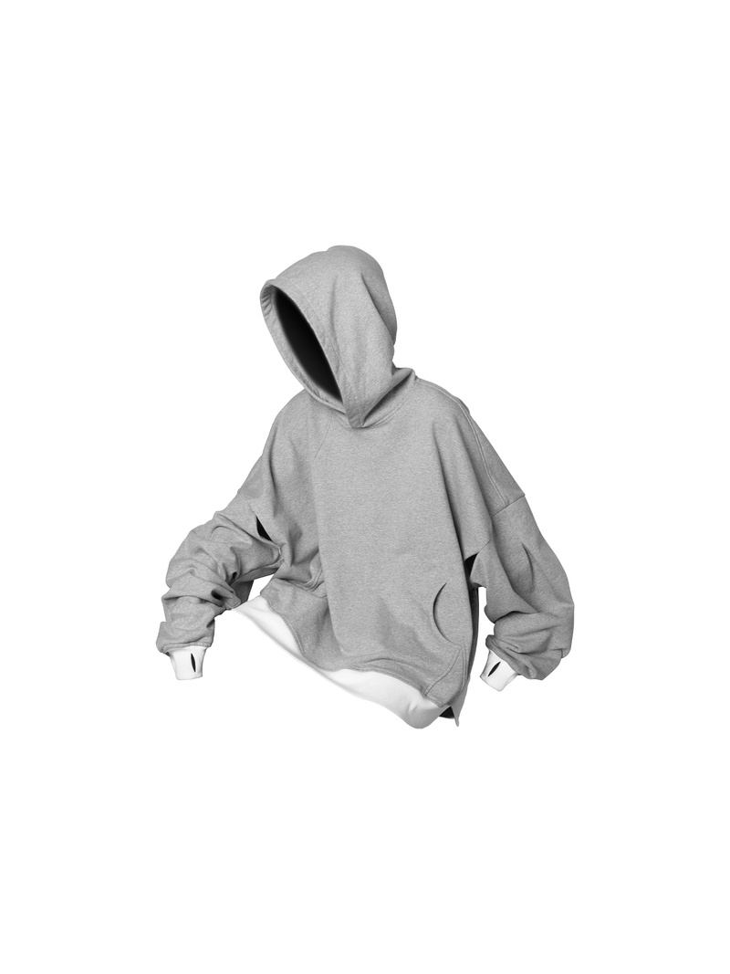 RELABEL（リレーベル）の「2510SWEAT_RELABEL RE-MEMBER Co-Creation Series Crescent-Cut R-Type Oversized Hoodie（Tops）」