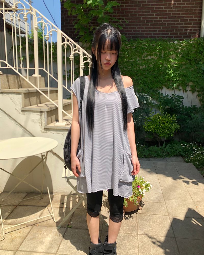 Denic Stripe Short Sleeve Dress