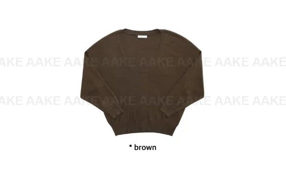 DEEP V-NECK OVER KNIT