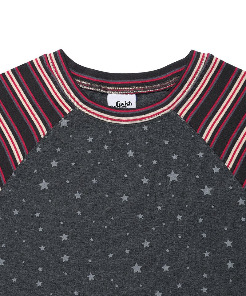 STRIPED STAR RAGLAN LS TEE PURPLE(CV2GFFT561A)
