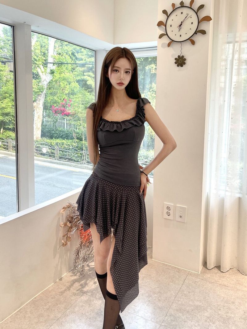 1509. Frill Two-Way Sleeveless (3 Colors)