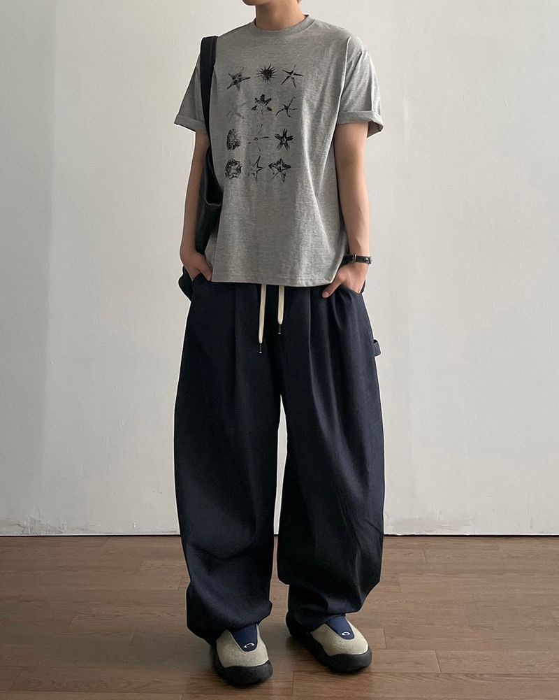 Fish Print Short Sleeve