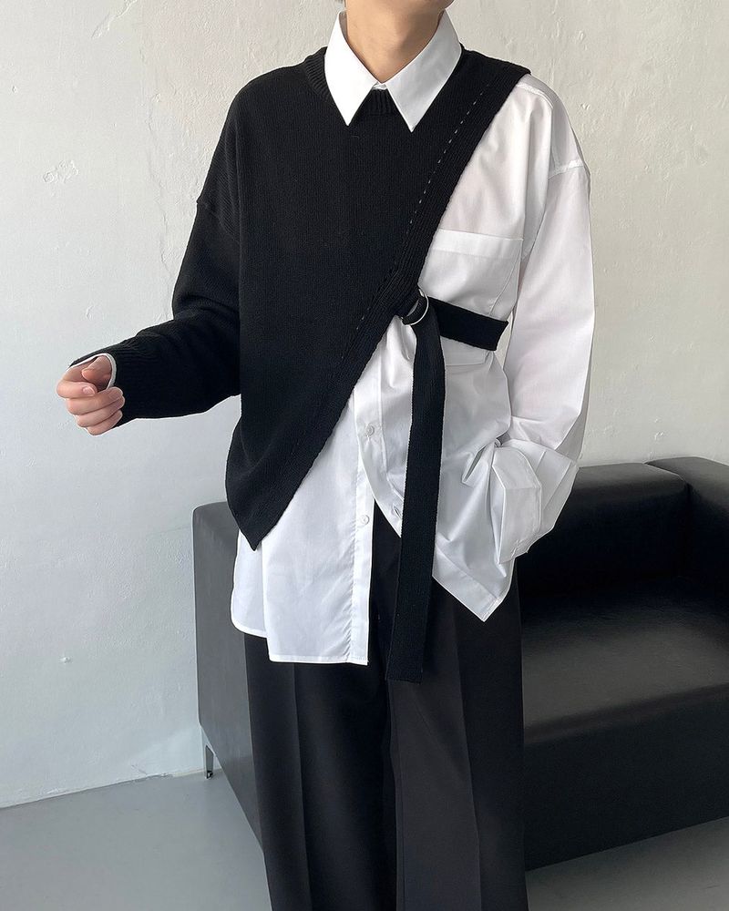 COZINESS（コジネス）の「GM side-cut knitwear (1 colors)（Tops）」