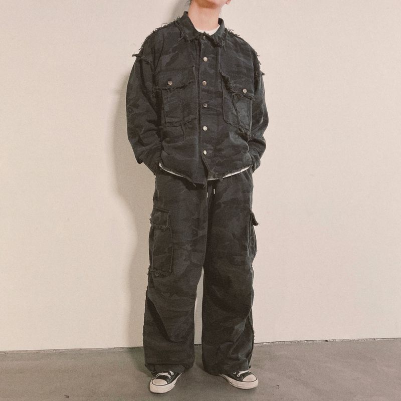 grunge camouflage jacket_charcoal