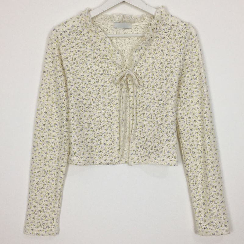 Crochet Frill Cardigan (2color)