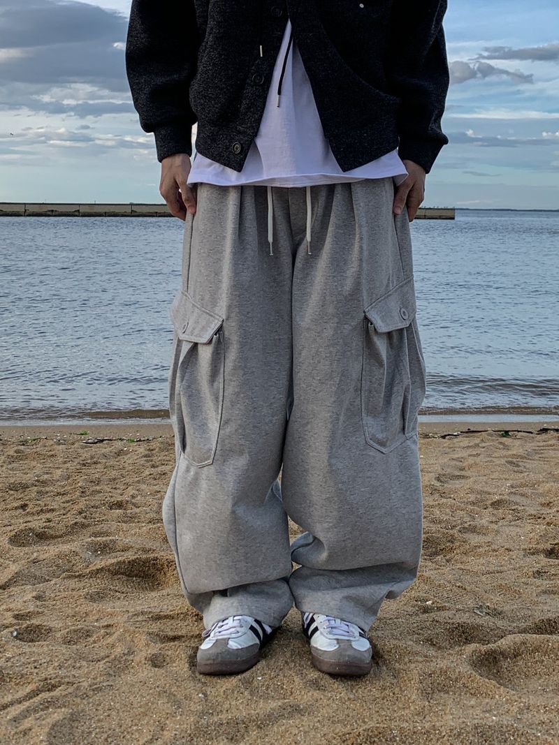Dean Button Cargo Sweat Pants