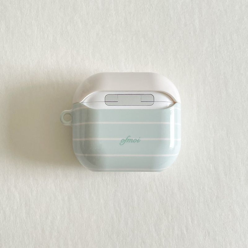 sunday mint dot glossy airpods case