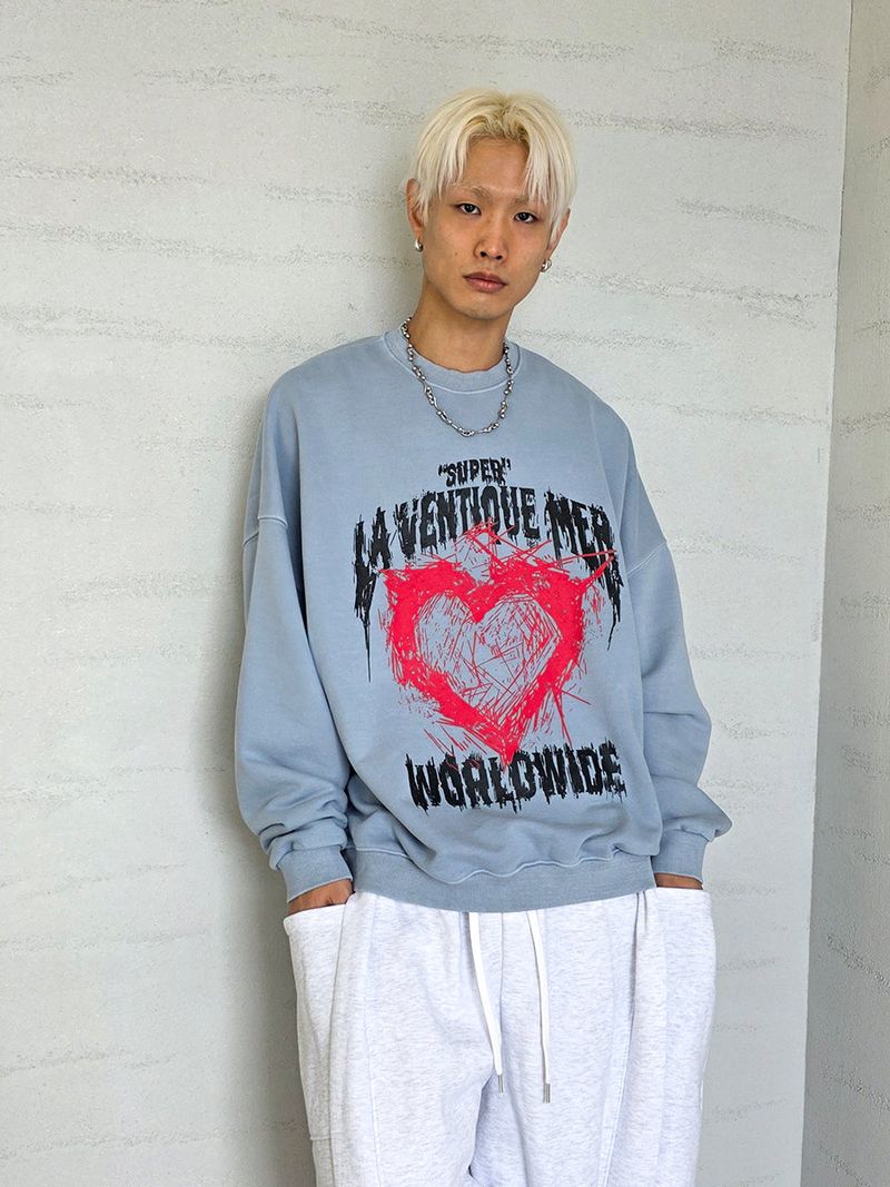 VENTIQUE Broken heart sweatshirt 3color
