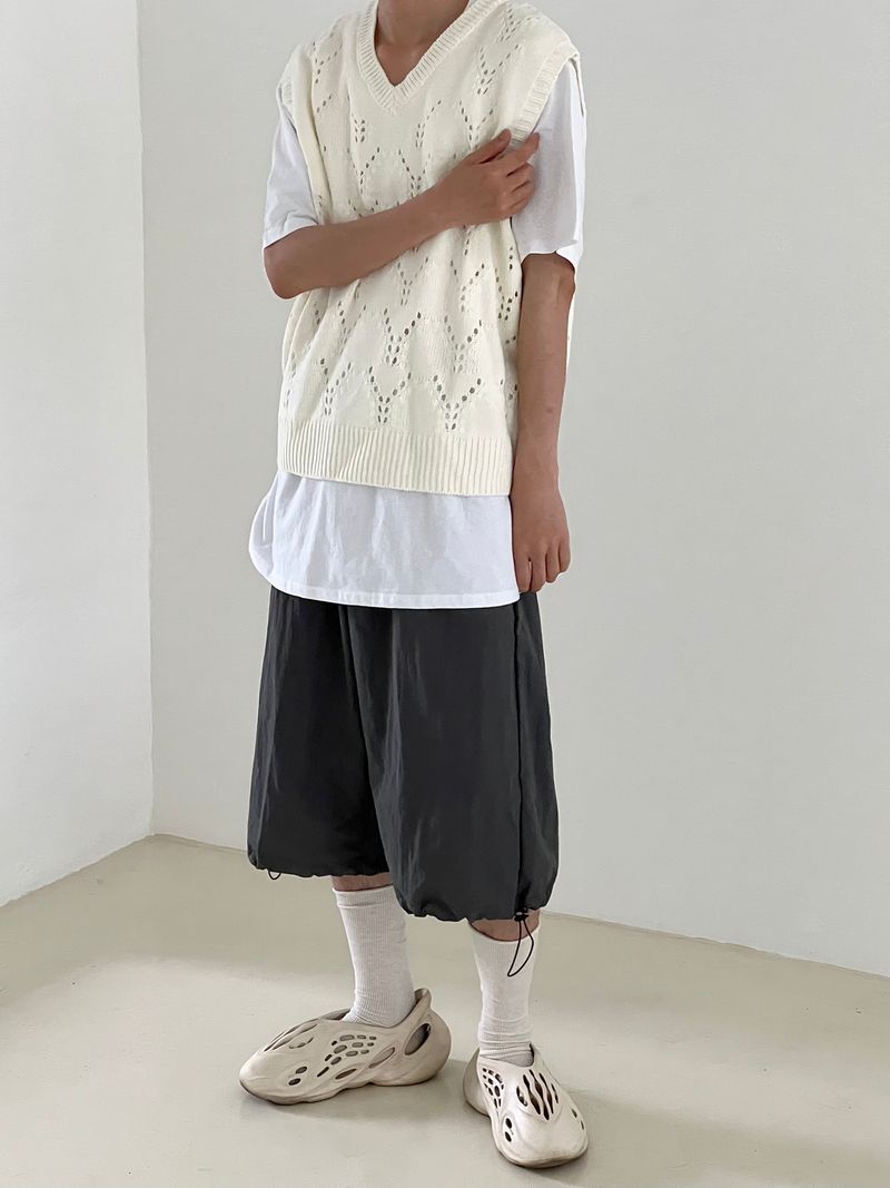 Capri wide string pants