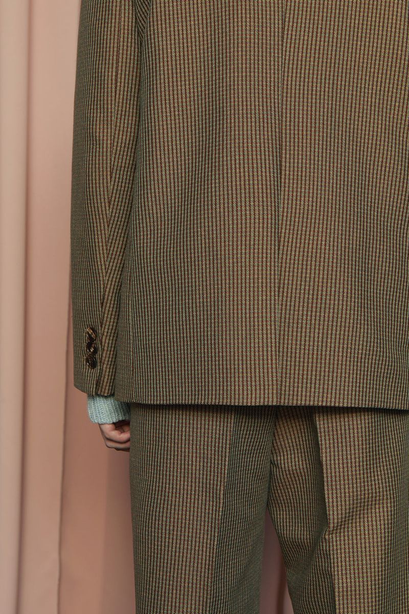 SYMBOL CHECK JACKET / BROWN&GREEN