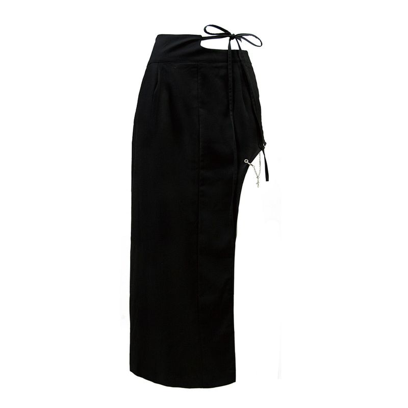 Roseapple（ローズアップル）の「213-CHAIN&SLIT RIBBON SKIRT（Skirts）」