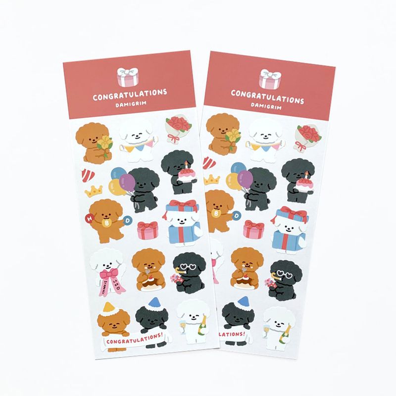 【1+1 SET】 Congratulations Sticker