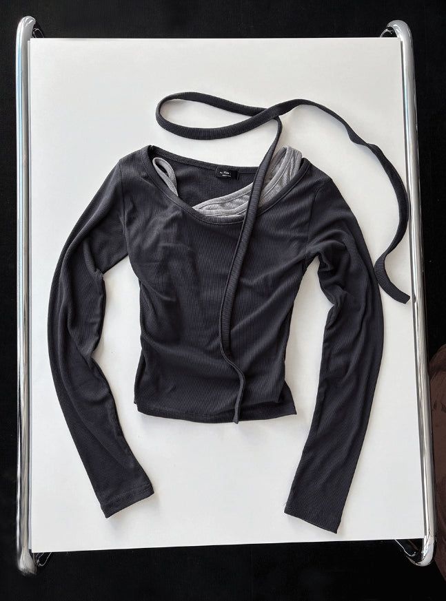 Uneven Strap Top