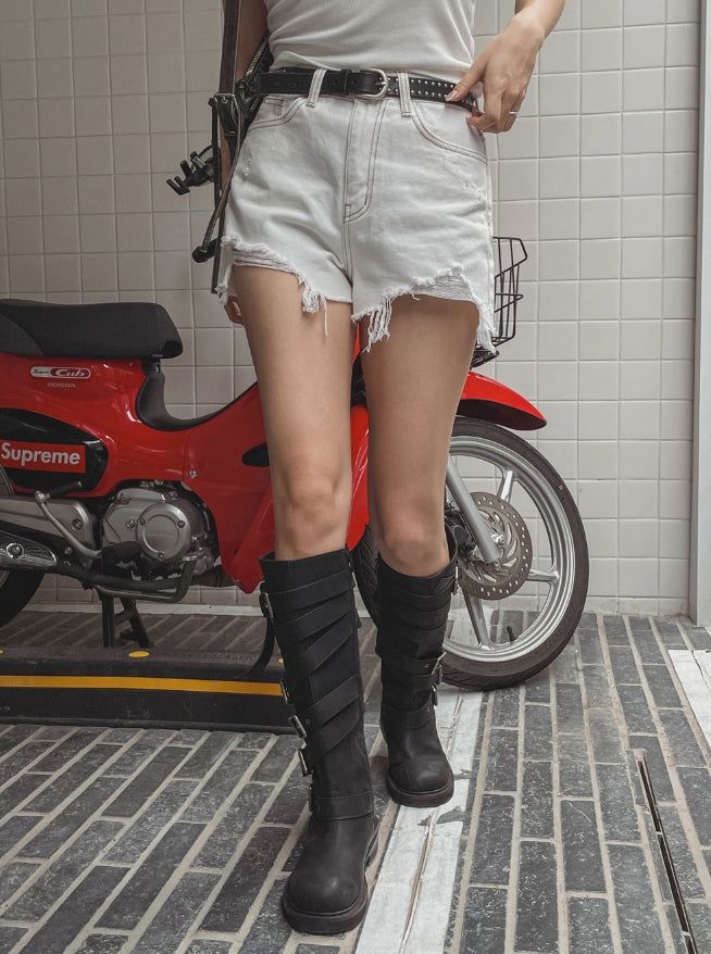 Dear Damage Denim Shorts