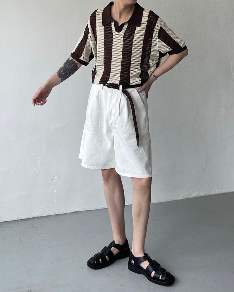 SI White Two Tuck Shorts (S–L)