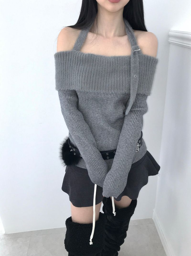 saint off strap knit(3 color)