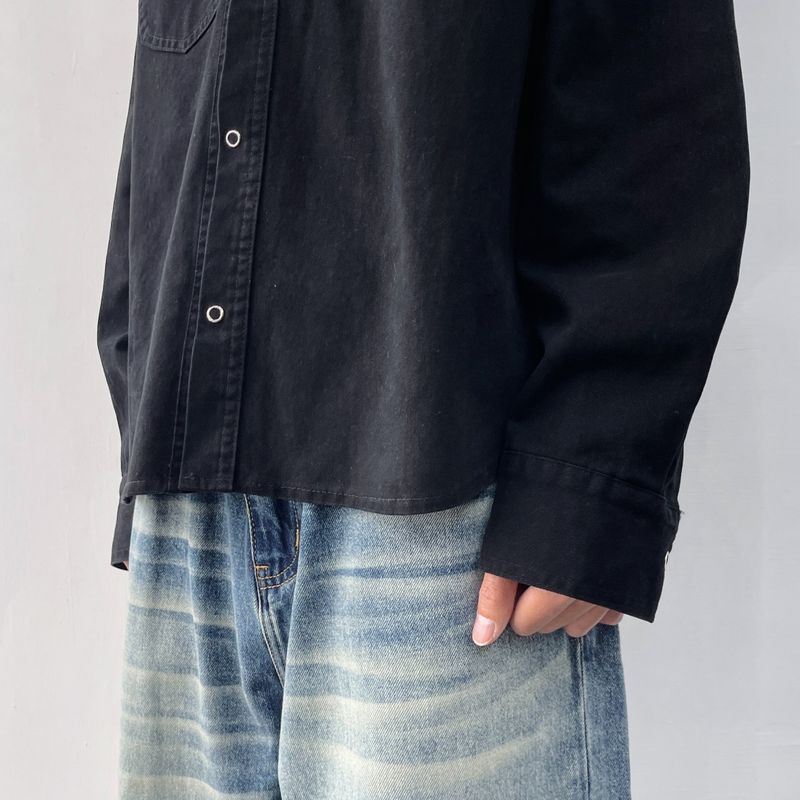 High-Street Structured Twill Shirt
