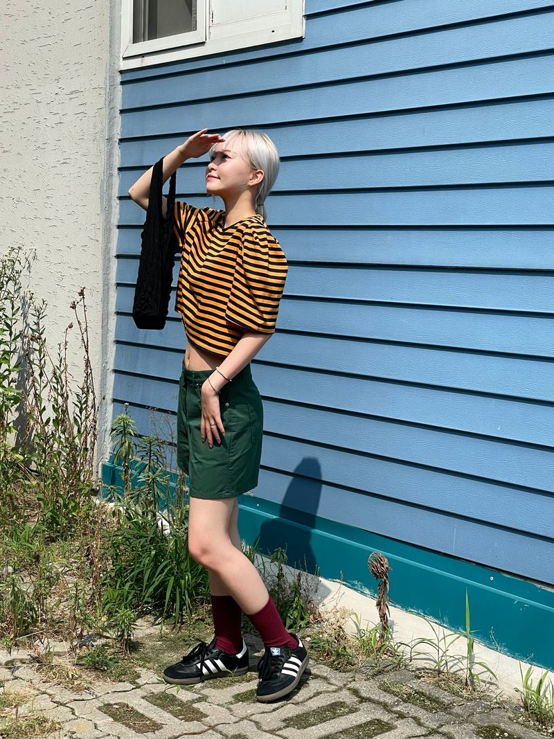 Garni puff stripe T