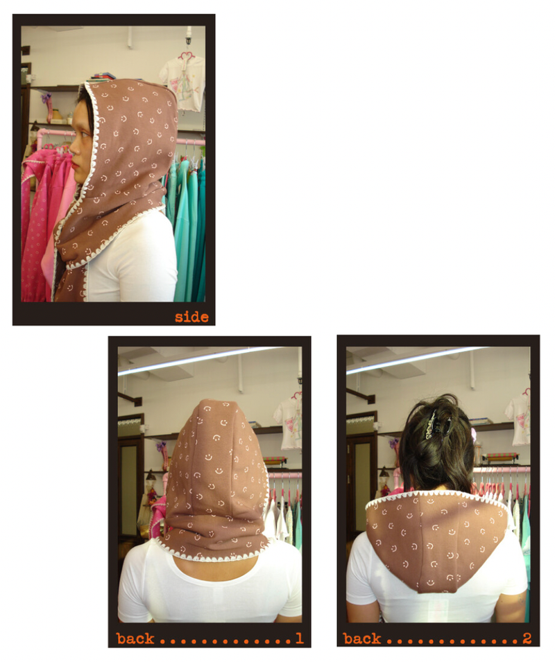 smile hood muffler brown