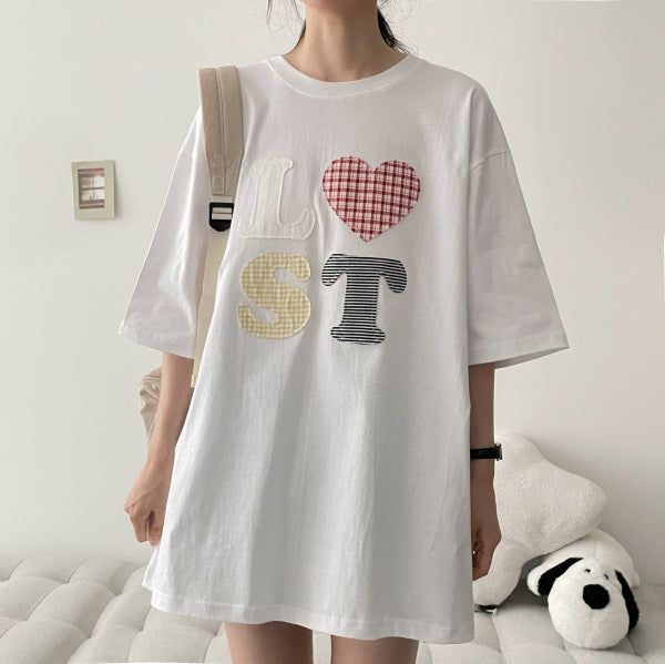 hijjoo（ハイチュー）の「Lost Patch Checkered Stripe Short Sleeve T-shirt (3 colors) H&L（Tops）」