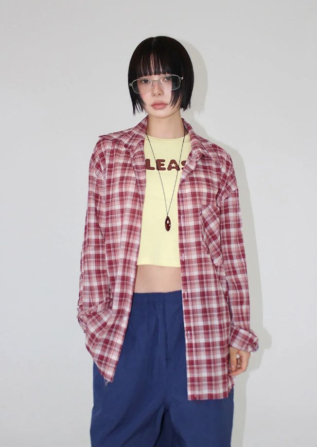 RAW EDGE CHECK SHIRT