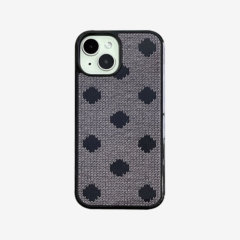 DELPHIN(デルフィン)の「ドットグラスバンパーケース_ グレー & ブラック(スマホグッズ/小物)」