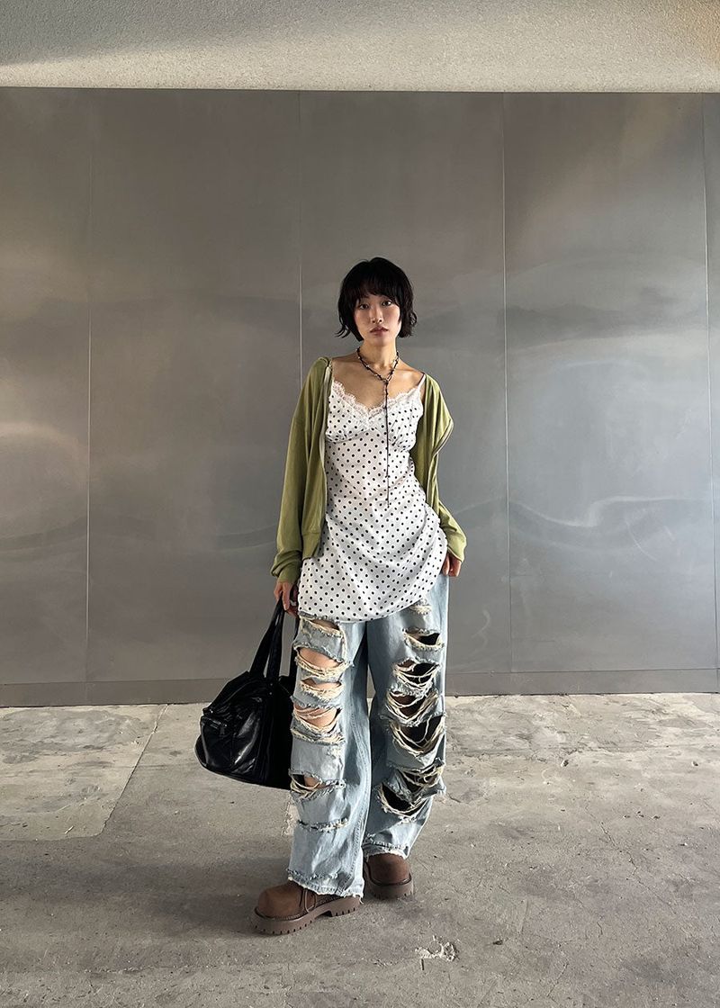 DAMAGE VINTAGE DENIM PANTS