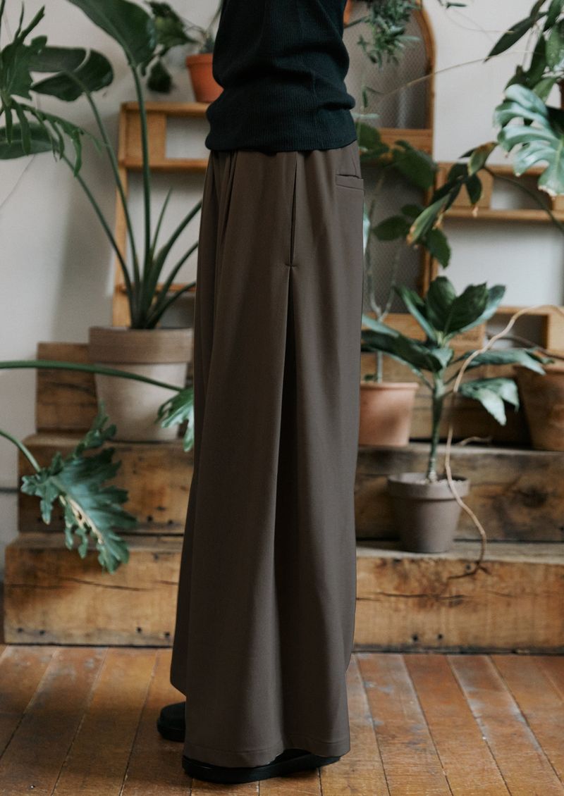 unisex side wide pants sand