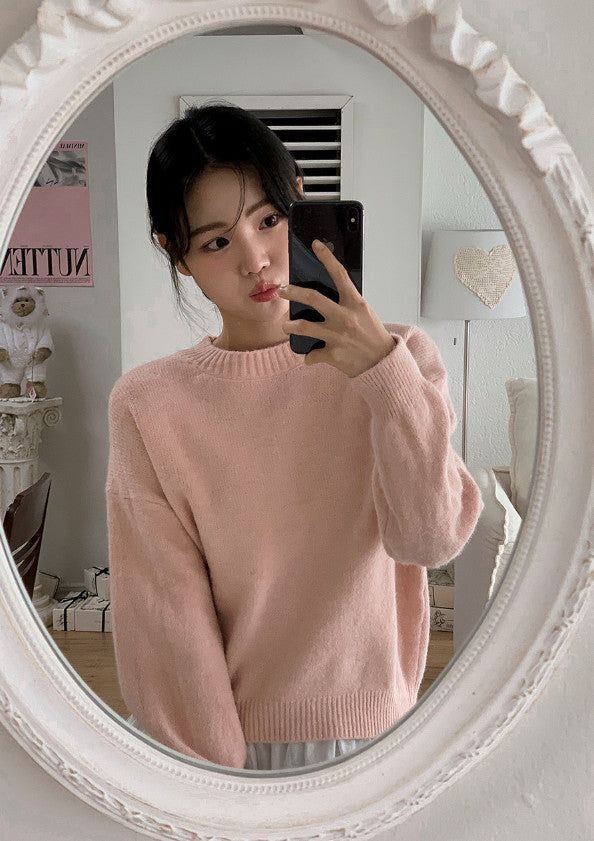 #Winter Pastel Soft Round Knit (3color)